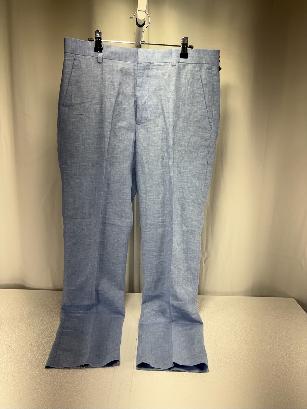 Perry Ellis Light Blue Men’s Dress Pants - Flat Front 4760